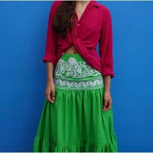 De Castro Espina Embroidered Skirt - Small